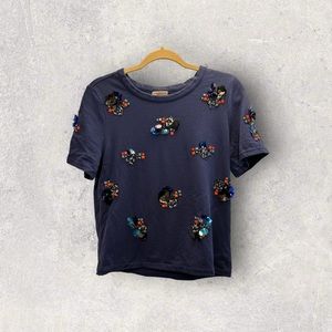 CHELSEA28 (Nordstrom) | Sequined blouse |shirt | top | Size Small | Blue